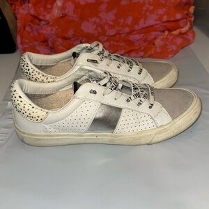 Vintage Havana White and Silver Sneakers with Air Cushion